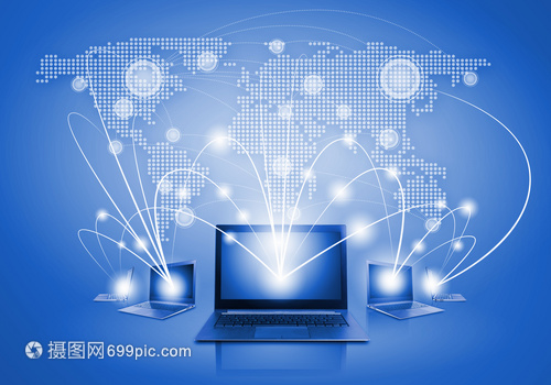全球網絡與筆記本電腦 科技藍圖的全球化融合